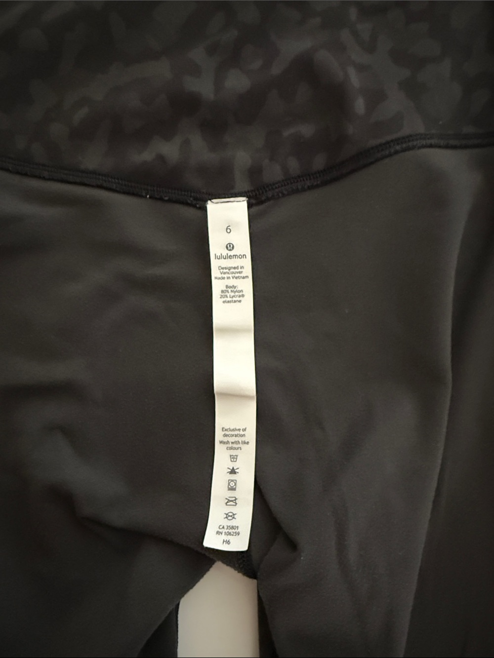 Lululemon Align High-Waist Black/Gray leopard/Camo Print Leggings Sz 6 - Picture 6 of 12